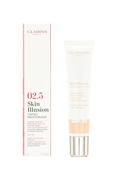 Clarins Skin Illusion Tinted Moisturizer SPF25, Krem koloryzujący do twarzy, 02.5, 40ml - Clarins