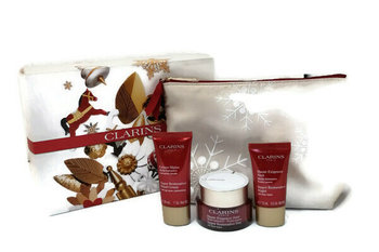 Clarins, Super Restorative, zestaw kosmetyków, 3 szt. + kosmetyczka - Clarins
