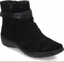 Clarks Botki Damskie Czarne Skórzane Zamek 39 Żnc Clarks
