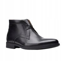 CLARKS CZARNE ELEGANCKIE MĘSKIE TRZEWIKI SKÓRA NATURALNA 43 1J3A Clarks