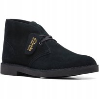 CLARKS CZARNE MĘSKIE SZTYBLETY Z ZAMSZU NA KLASYCZNEJ PODESZWIE 43 6KA Clarks