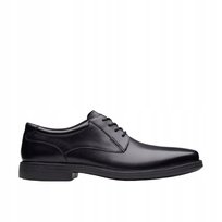 CLARKS CZARNE PÓŁBUTY MĘSKIE Z SKÓRY NATURALNEJ MIGDAŁOWY NOSEK 43 3_A Clarks