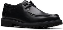 CLARKS CZARNE SKÓRZANE MOKASYNY Z GRUBĄ PODESZWĄ 44,5 16GA Clarks