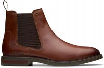 CLARKS ELEGANCKIE MĘSKIE SZTYBLETY ZE SKÓRY NATURALNEJ BRĄZOWE 47 6KA Clarks