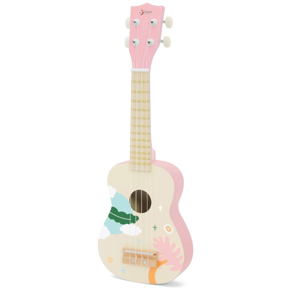 WORLD Drewniane Ukulele Gitara dla Dzieci Różowa - ClassicWorld | Sklep EMPIK.COM