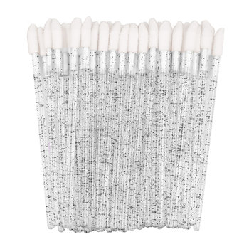 CLAVIER Aplikator do błyszczyka brokatowy czarno-biały - 50 sztuk - Clavier