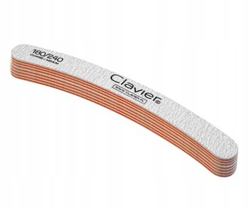 Clavier, Pilniki do paznokci Banan 100/180, 10 szt. - Clavier