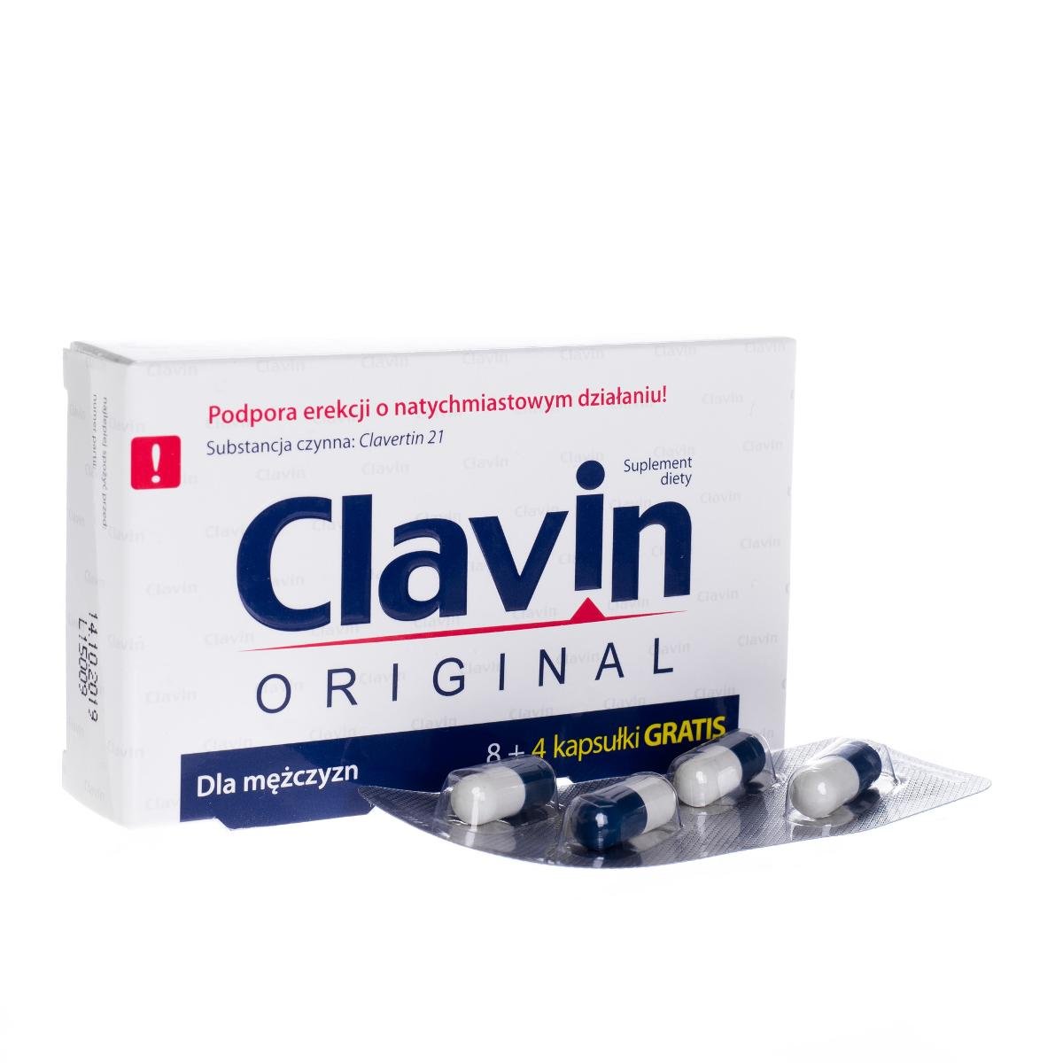 Clavin original, suplement diety dla mężczyzn, 8+4 kapsułki | Sklep ...