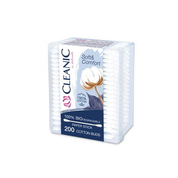 Cleanic, Patyczki Higieniczne, Soft&Comfort, 200 Sztuk - Cleanic