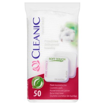 Cleanic, Pure Effect, płatki kosmetyczne kwadratowe, 50 szt. - Cleanic