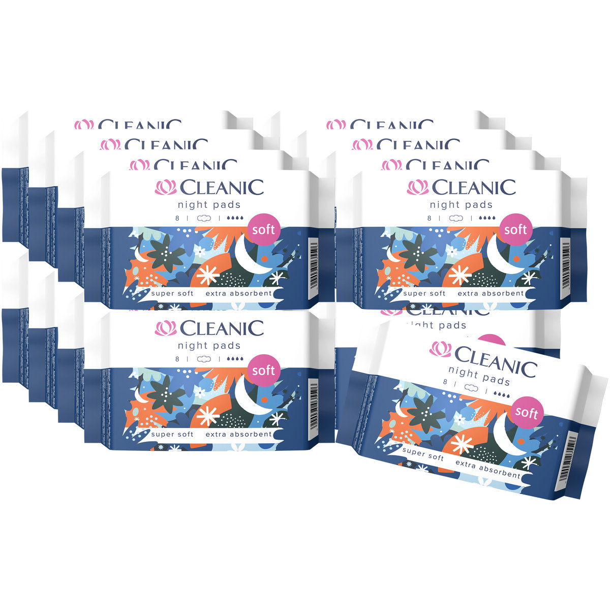 Cleanic Soft Night Podpaski 8 szt. - Ochrona i Komfort Nocy - Cleanic ...