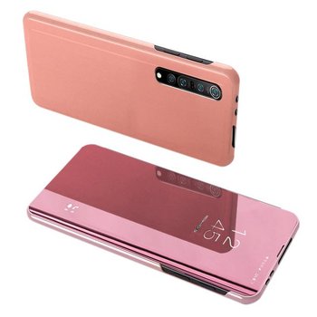Clear View Case futerał etui z klapką Xiaomi Mi Note 10 Lite różowy - Różowy - Hurtel