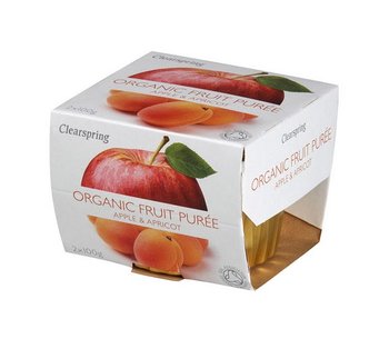 CLEARSPRING Deser jabłko-morela 2 x 100g - BIO - CLEARSPRING