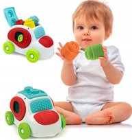 Clementoni, auto sensoryczne clemmy miękkie klocki