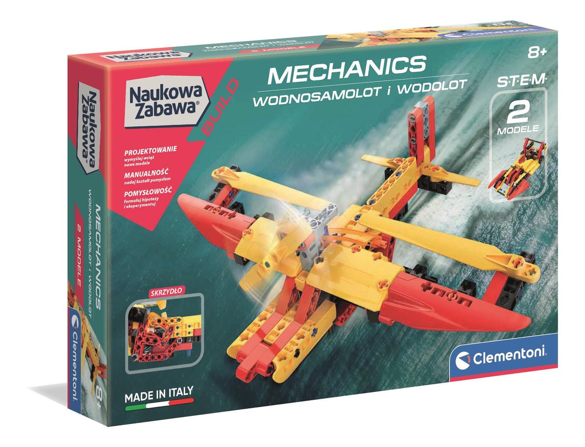 Clementoni, Laboratorium Mechaniki, klocki konstrukcyjne Wodnosamolot I Hydroplan, 50060