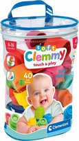 CLEMENTONI Miękkie Klocki CLEMMY SOFT WOREK Z KLOCKAMI 40 Elementów Clementoni