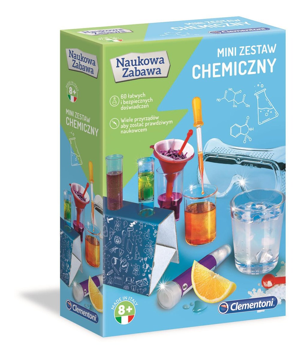 Clementoni, Naukowa zabawa, Mini zestaw chemiczny