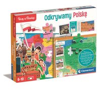 Clementoni ODKRYWAMY POLSKĘ Dwustronna Układanka PUZZLE GRA Mapa POLSKI Uczę się Bawiąc