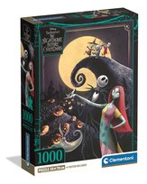 Clementoni, puzzle 1000 compact nightmare before christmas 37060