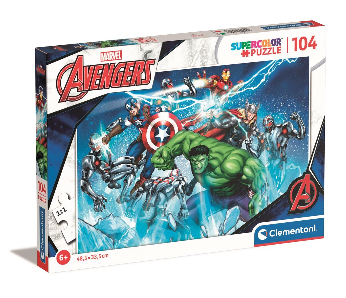 Clementoni Puzzle 104 Elementy Marvel Avengers Do Układania Dla Dzieci ...