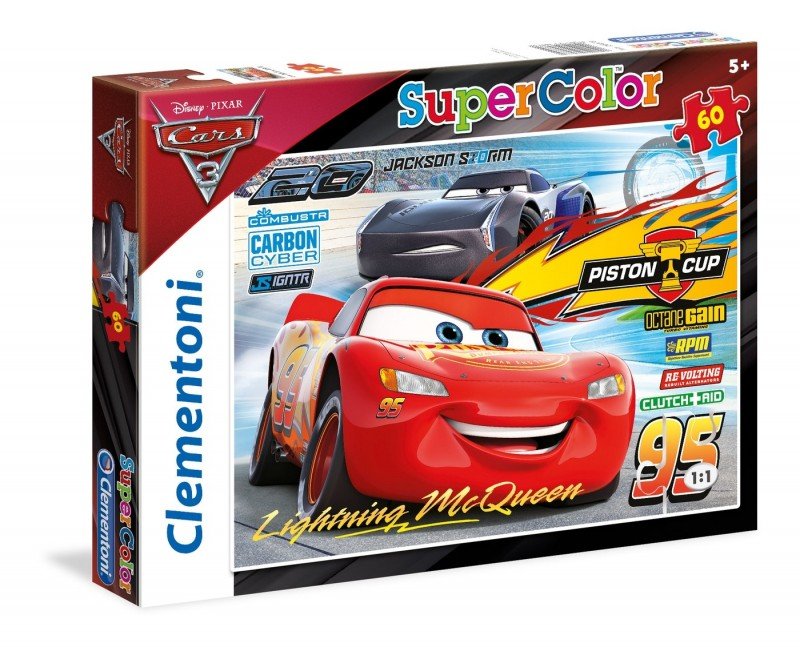 Clementoni Puzzle 60 Elementów Cars 3 Układanka Dla Dzieci 4 + Na Prezent