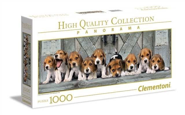 Clementoni, puzzle, Beagles, panorama, 1000 el.