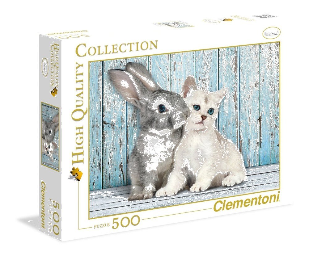 Clementoni, puzzle, Cat and Bunny, 500 el.