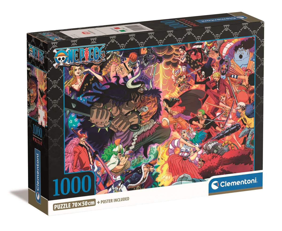 Clementoni, Puzzle, Compact Box, Anime One Piece , 1000 el ...