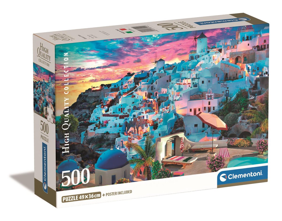 Фото - Пазли й мозаїки Clementoni , Puzzle, Compact Box, Greece View, 500 el. 