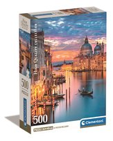 Clementoni, Puzzle, Compact Box, Lighting Venice, 500 el.