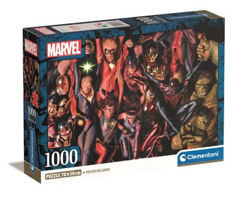 Clementoni, Puzzle, Compact Box, Marvel The Avengers, 1000 el. - Clementoni