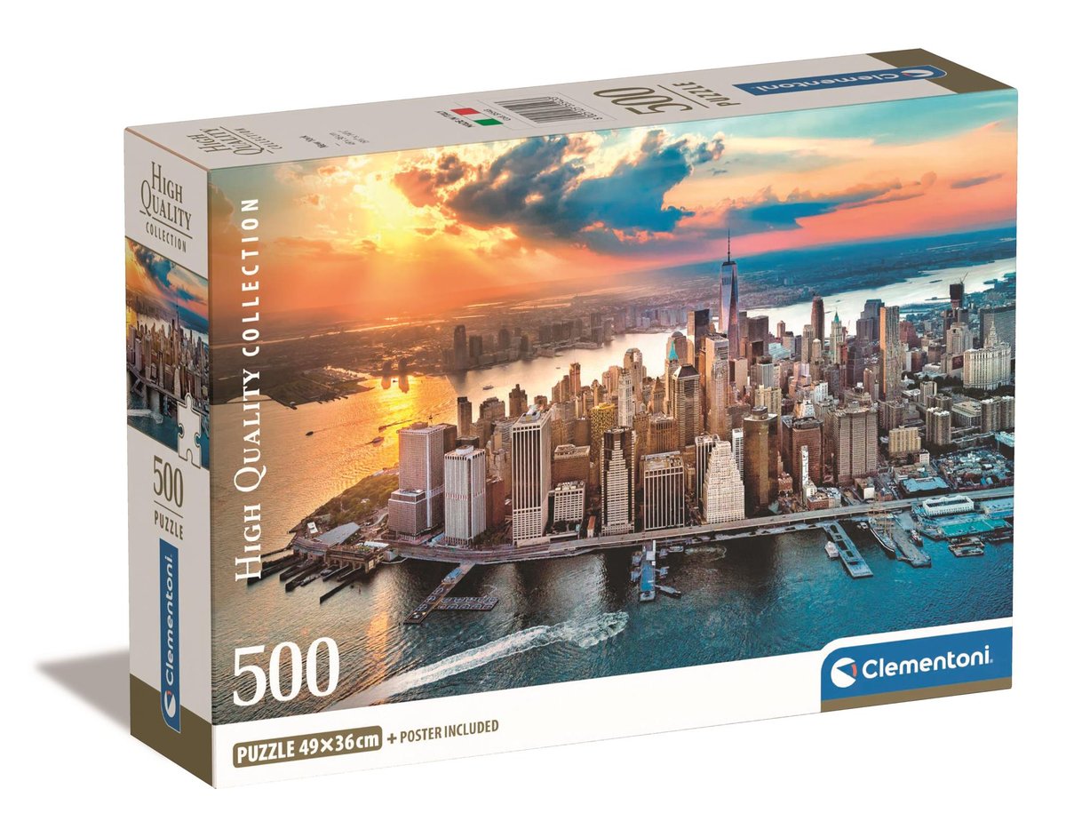 Фото - Пазли й мозаїки Clementoni , Puzzle, Compact Box, New York, 500 el. 