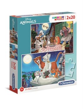 Clementoni, puzzle, Disney, Animals, 24764, zestaw 2x20 el. - Clementoni
