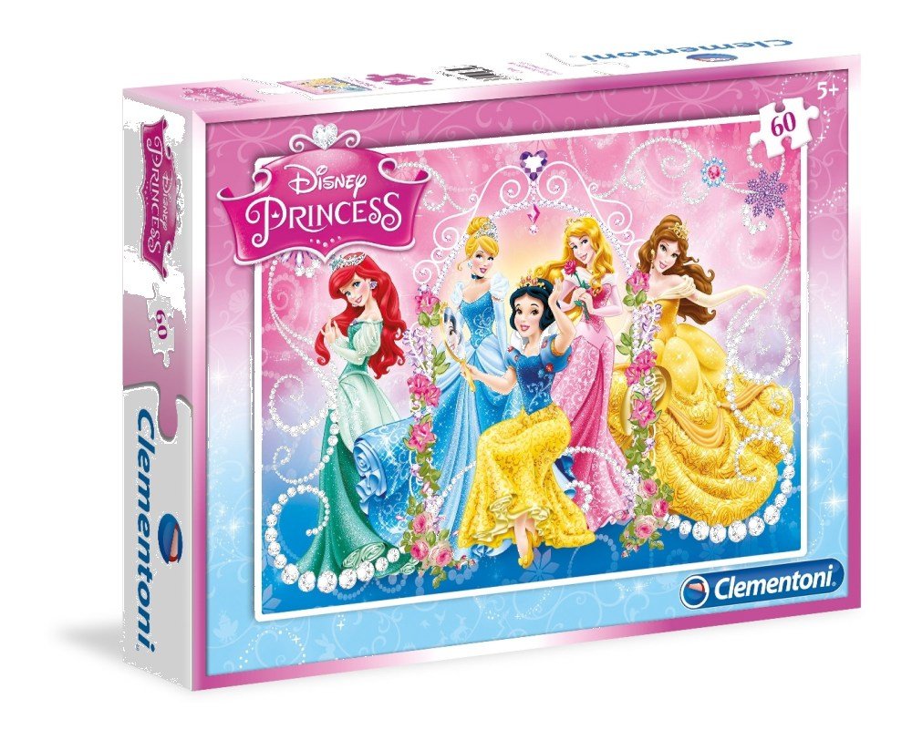 Clementoni, puzzle, Disney, Księżniczki, 60 el.