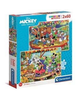 Clementoni, puzzle, Disney, Miki i Przyjaciele. Mickey and Friends, 2x60 el. - Clementoni