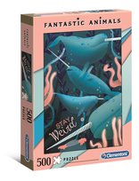 Clementoni, puzzle, Fantastic animals Narwhal, 500 el. Clementoni