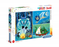 Clementoni Puzzle Fantastic Creatures 3 Puzzle With 48 Pieces - Supercolor, Puzzle For Children, Made in Italy, 25319