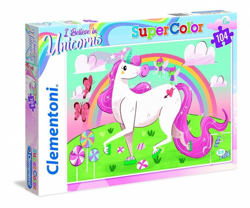 Clementoni, puzzle, Jednorożce, 104 el.