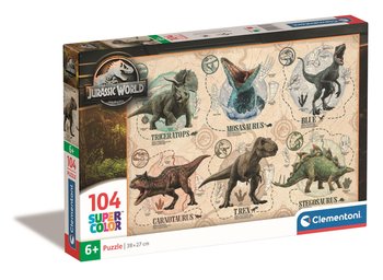 Clementoni, puzzle, Jurassic World Super Kolor 27179, 104 el. - Clementoni