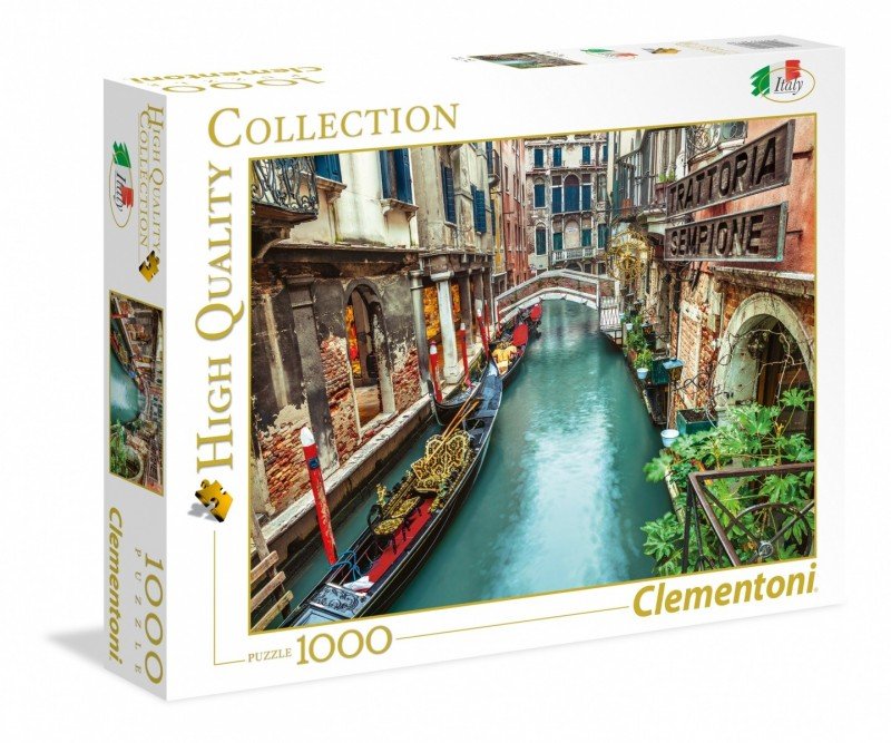 Puzzle 1000 Pezzi 'Summer In Venice' 30745, Gondola E Basilica, Paesaggio Estivo Veneziano