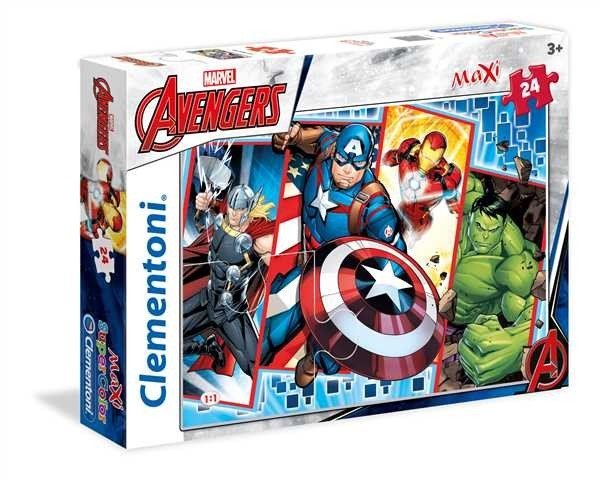 Clementoni, puzzle, Marvel, Avengers, maxi, 24 el.