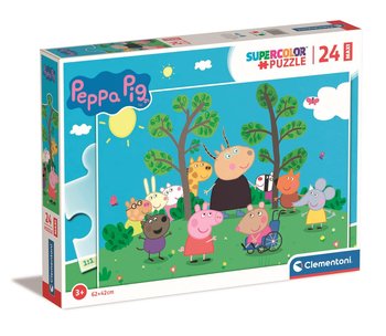 Clementoni, Puzzle Maxi Super Kolor Peppa Pig 24237, 24 el. - Clementoni