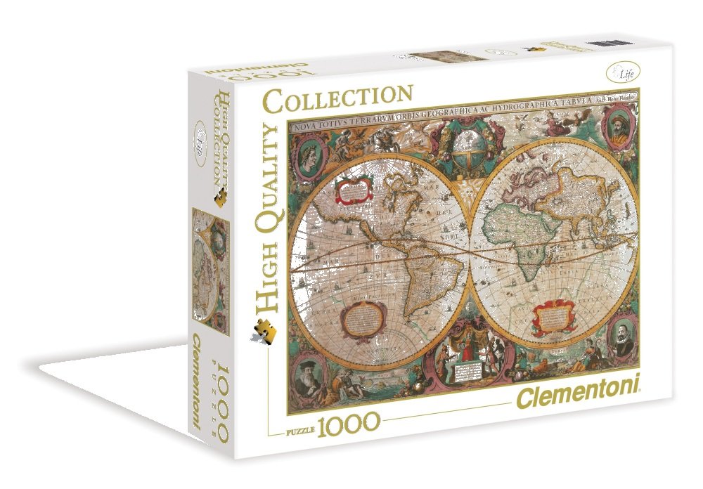 Clementoni, puzzle, Old Map, 1000 el.