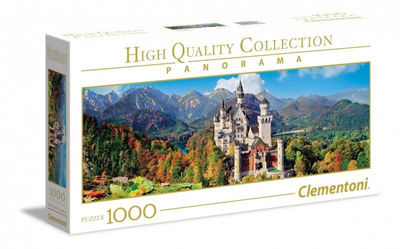 Clementoni, puzzle, Panorama Neuschwanstein, 1000 el.