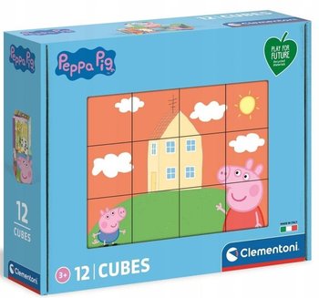 Clementoni, puzzle, Peppa Pig Play For Future, kostki 12 el. - Clementoni