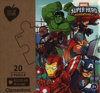 Clementoni, puzzle, Play for Future Marvel Super Hero Adventures, zestaw 2x20 el. - Clementoni