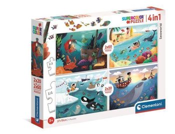 Clementoni, puzzle, Seaworld Wodny Świat, 2x20/2x60 el. - Clementoni