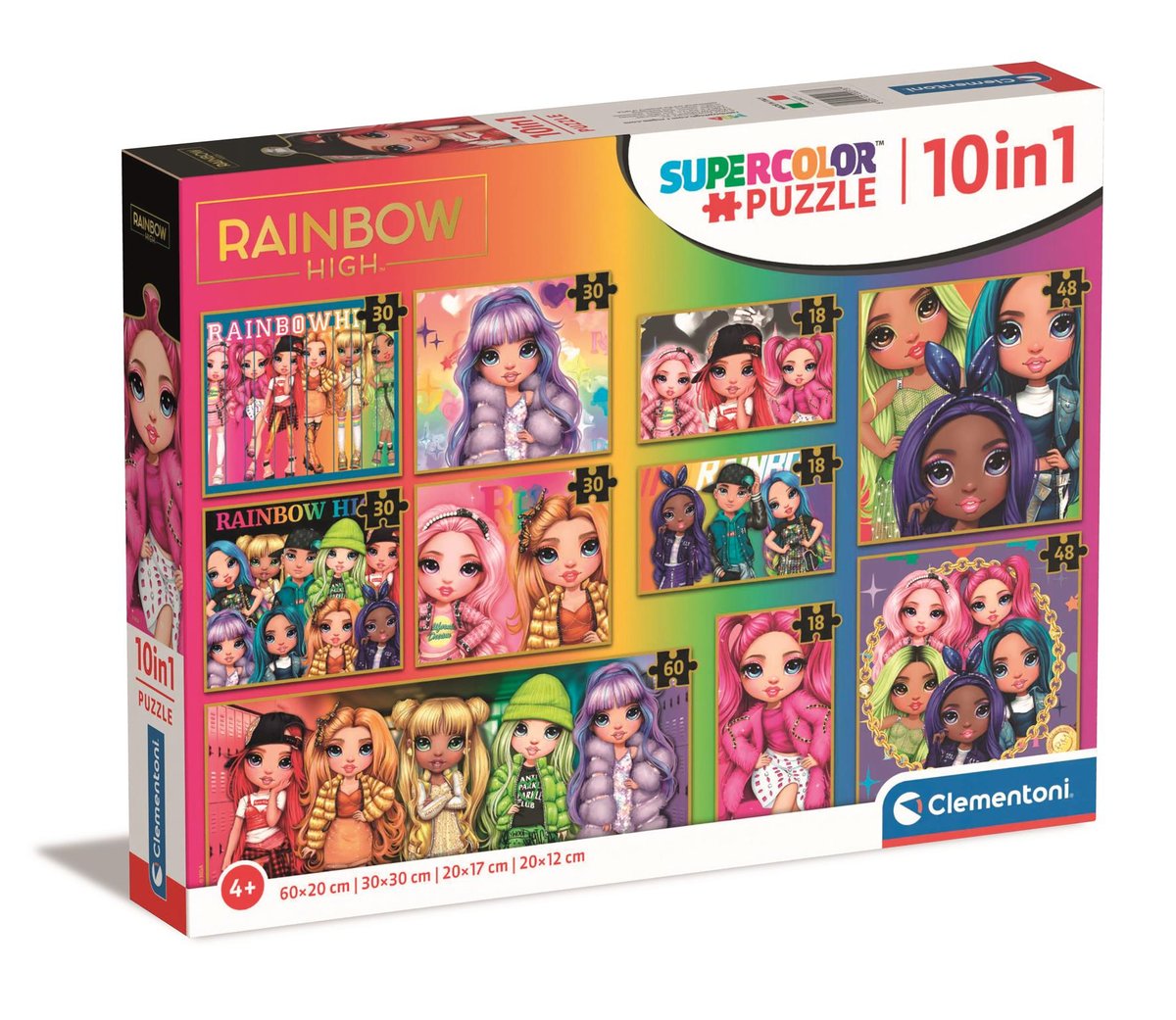 Фото - Пазли й мозаїки Clementoni , puzzle, Super Color Rainbow High, 10w1 