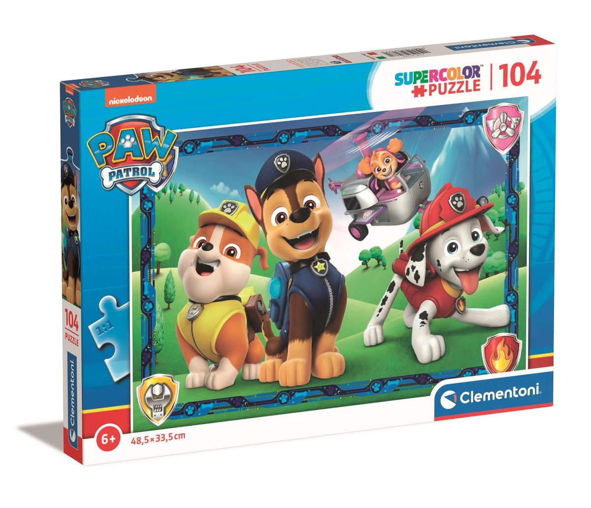 Clementoni, Puzzle Super Kolor Paw Patrol 27177, 104 elementów ...