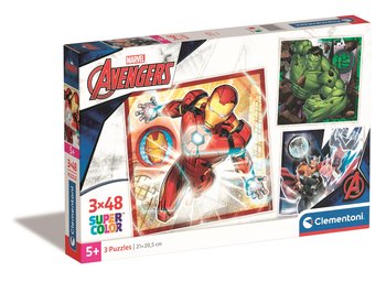 Clementoni, Puzzle, Super Kolor, The Avengers, 3x48 el. - Clementoni